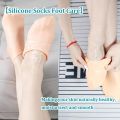 1 Pair Silicone Socks Moisturizing Gel Heel Socks Exfoliating And Preventing Dryness Foot Skin Rejuvenation Foot Care Elastic Socks (Free Size). 