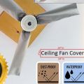 Full Ceiling Fan Cover - Fan Cover for Dust Protection outdoor - Waterproof and Dustproof. 