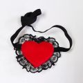 Anime Eyepatch Cosplay Black Red Heart Embroidery Single Eye Mask Blindfold Lolita Girls Love Heart Eye Patch Cosplay Accessory. 