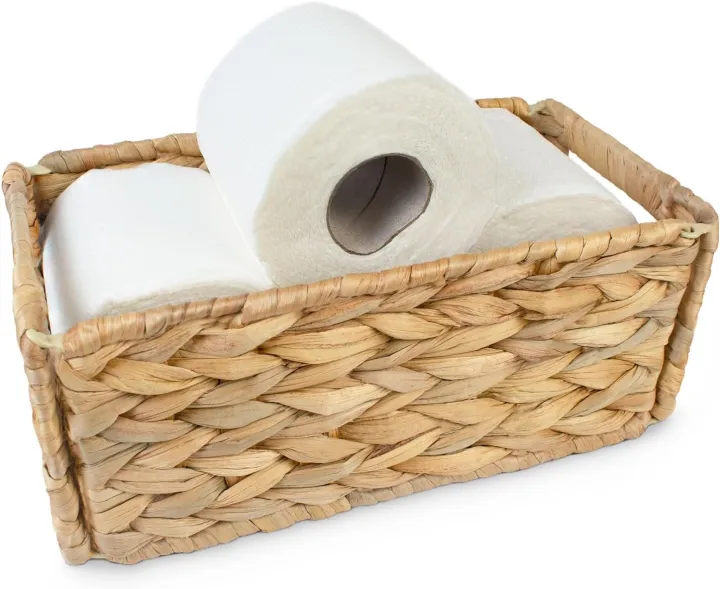 ADO%20Basics%20%20Foldable%20Water%20Hyacinth%20Hand%20Woven%20Basket%20with%20Handles,%20Toilet%20Paper%20Storage%20Wicker%20Baskets%2012"%20Length,%206.29"%20Width,%204.25%20Height,%20Tokri%20-%20Image%209