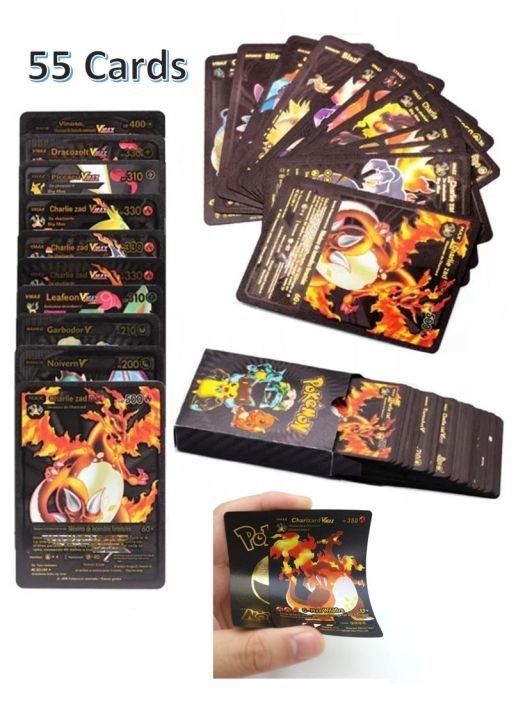 daraz pokemon cards 2024 NEW A Box of 10Pcs Gold Foil Card Gold Vmax Vstar V Energy Card Charizard Pikachu Rare Series Battle Coach Pokemon Cards Bulk Pack Best