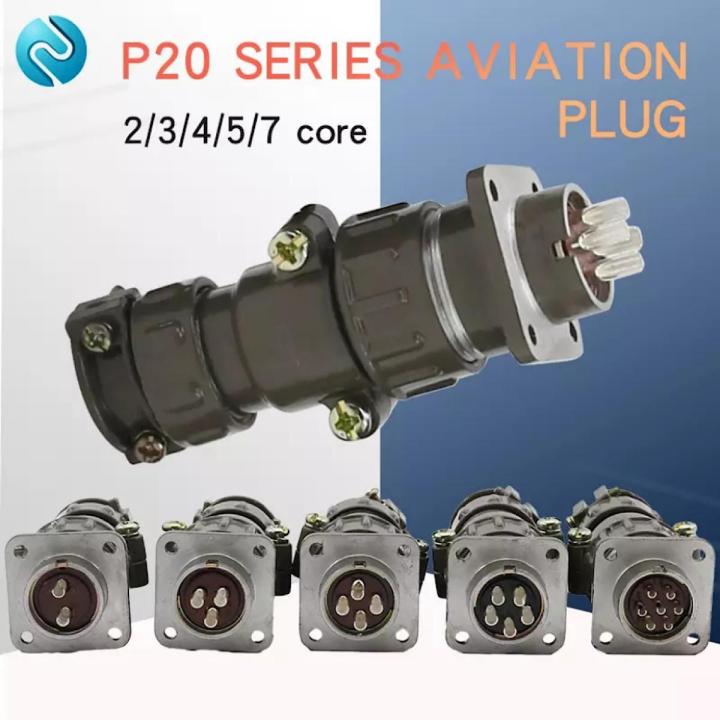 Aviation plug socket round connector P20 series 2.3.4.5.7core diameter 20MM aviation plug
