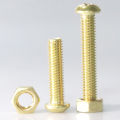 Copper screw screw brass bolt set round head cross pure copper screw nut Daquan 2M2.5M3M4M5M6M8. 