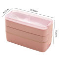 Lunch Box Large 3-layer Bento Box with Fork Spoon Perfect for School Office Lunches 1000ml Capacity. 
