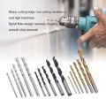 16PCS Multifunctional Woodworking Drill Bit Set Electric Hole Tool Kit 2-10mm Drill Bits Combination Set HSS Titanium Twist Drills to Metal + Wood Drills + HSS Rock Concrete Drill Set Masonry Twist Wood Drill Bit Set Concrete Brick Drywall drill barma. 