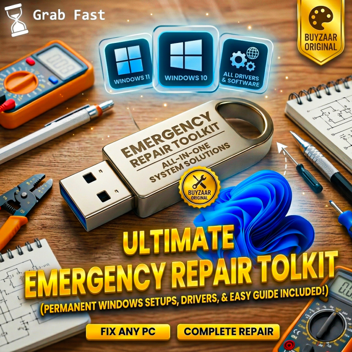 Computer Repair Usb Toolkit Emergency Repair USB - Windows 11 & 10 Bootable Setups - All Drivers ...