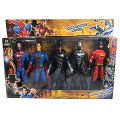 Justice League | Super Hero's Action Figures Set with LED Light on Chest & All Movable Joi | (Medium, 17Cms) (5 in 1).. 