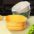 Kitchen Strainer Colander Bowl, Fruit Washing Bowl, Food Storage Basket Space Save Multipurpose. 