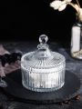 Elegant Imported Crystal Glass Candy Jar/Sweets Transparent Crystal Glass Pot/ Multipurpose Crystal Glass Jar (with Lid). 