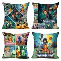 New Slugterra Anime Pillow Cover Bedroom Home Office Decorative Pillowcase Square Zipper Pillow Cases Satin Soft No Fade. 