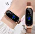Women's LED Waterproof Magnetic Watch - Fashion Digital Touch Wristwatch. 