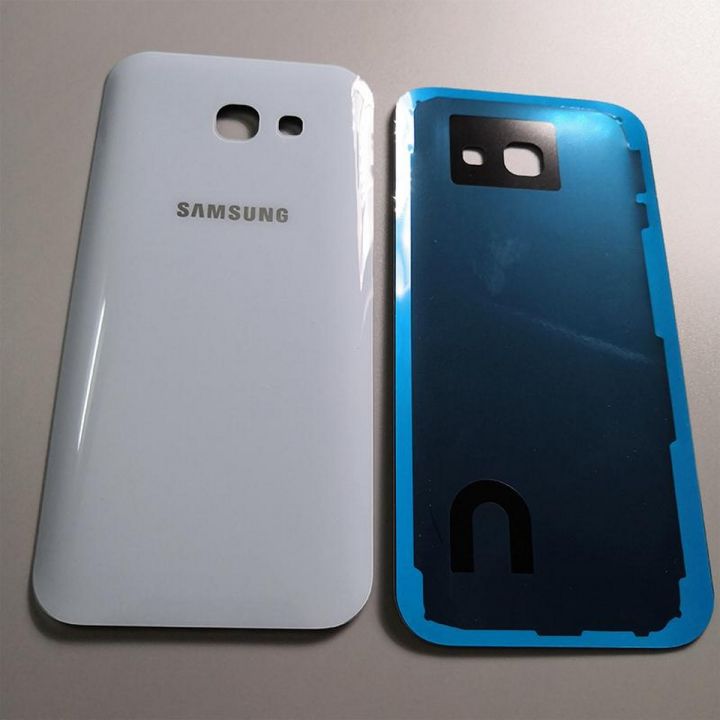 Samsung A7 2017 A720 Case Rear Door Housing CoverBack Glass BatteryCoverPanel Replacement For Galaxy A7 2017 - White