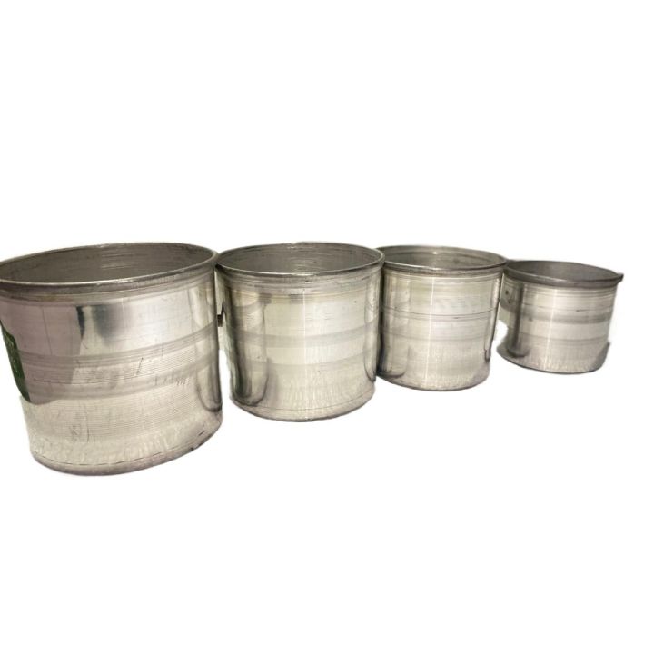 Silver Steel Ice Making Round Shape Bowl For Freezer Pack Of 4 High Quality