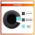 90mm Round Universal Earmuff / Ear Cushions / Ear Pads /For Razer Kraken Pro and other Gaming and Studio Headphones 90mm Diameter Three-dimensional Sewn Thickened Memory Foam. 