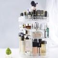 Rotating Cosmetic Storage Box 360 Degree Rotary Acrylic Makeup Organizer Adjustable Cosmetic Storage Display Case for Women Girl Makeup Storage A&AE- 1Pc Rotating Makeup Organizer Space Saving Cosmetic Organizer Makeup Holder Makeup Storage Case. 