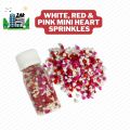 Small Heart Sprinkles for Cake Decorations - White, Red & Pink Mini Heart Shape Sprinkles for Cupcakes, Donuts, & Bakery Items – Small Heart shape Sprinkles for Anniversaries, Birthdays, Mother’s Day, Baby Shower, New year & Other events – 25 Grams. 