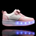 Sneakers Heels Led Light Roller Skate Shoes. 