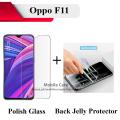 2-in-1 Combo Pack For Oppo F11 - Tempered Glass, Back Hydrogel Film. 