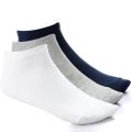Pack Of 3 Pair Plain Short Ankle Socks Unisex. 