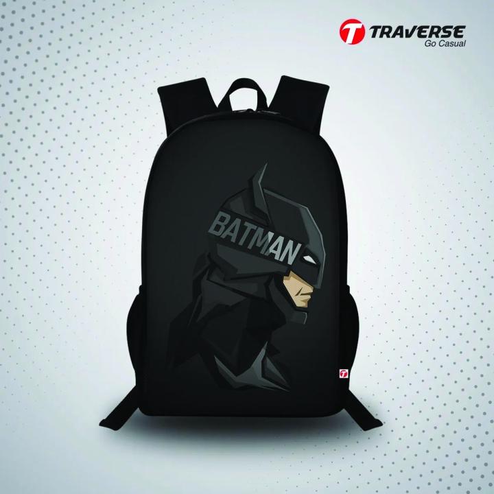 Traverse  Batman Backpack for Boys & Girls (Digital printed on Fabric) Bags hand bag for girls bags for girls