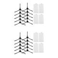 20Pcs Side Brush+8Pcs Filter Hepa for Ariete Briciola 2711 2712 2713 2717 ROBOT HOFER Cleaner Parts Accessories. 
