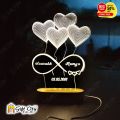 Customize 3D illusion Acrylic lamp, 3D Light for Night, Decoration Piece, Birthday Gift, Gift Piece - Gift City. 