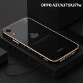 COROGI for OPPO A37 Back Cover with Lanyard Luxury Plating Maple Leaf Stylish Fancy Case Soft Silicone Square Mobile Phone Cases Pouch for Girls Boys. 