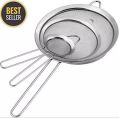 Metal Tea Strainer Set, Silver STRAINER, METAL STARINER 3 Pieces CHAI KI CHANNI. 