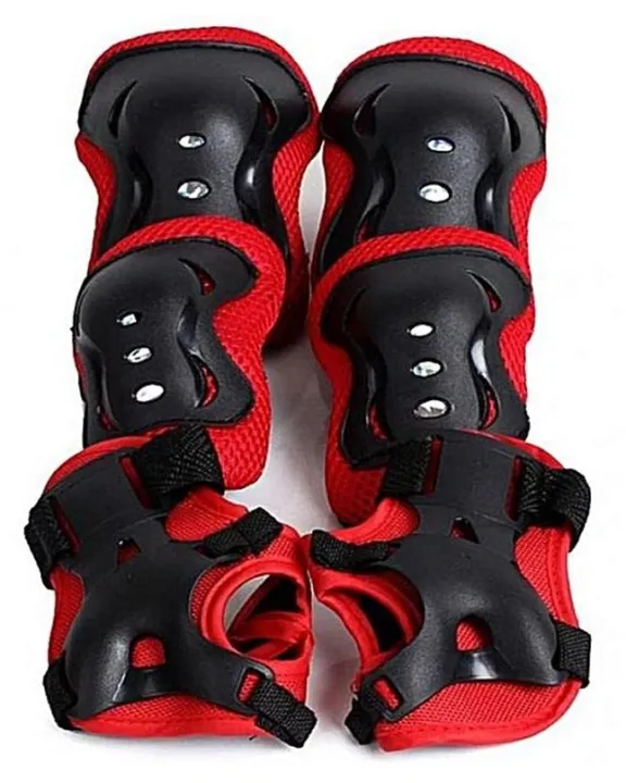 Skating%20&%20Bicycle%20Protective%20Safety%20Gear%20Pads%20For%20Kids%20-%20Red%20-%20Image%203