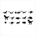 Dinosaurs Silhouette Vinyl Wall Sticker Boys Room Decor , Animals Dinosaur Laptop Decal For Apple MacBook & Car Decoration. 
