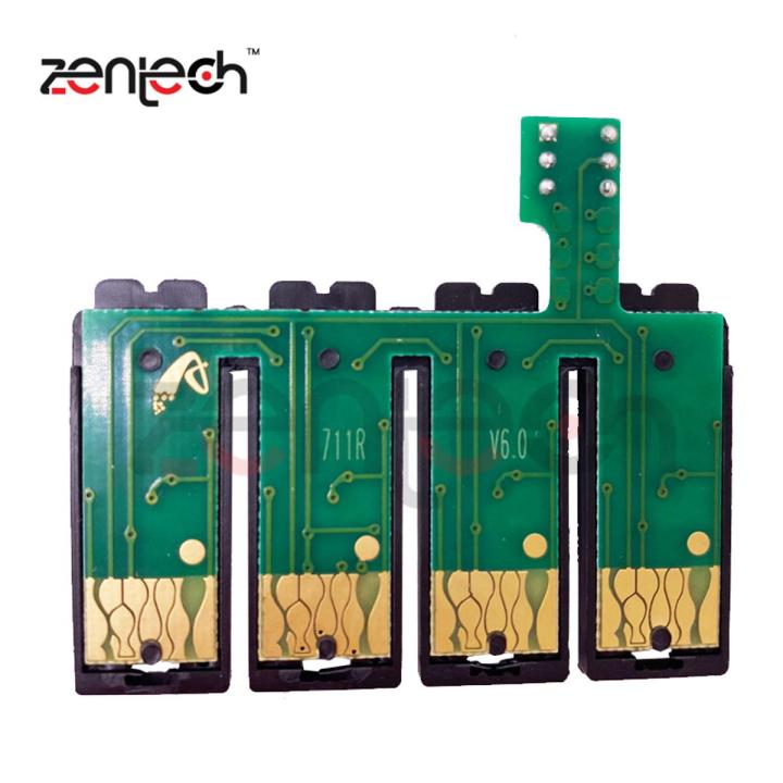 Zentech 711 ARC Chip T0711 - T0714 for Epson SX205 X210 SX400 SX405 SX405WiFi SX410 SX415 SX510W SX515W printer Combo Chip