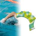 1 Pair Hand Swimming Fins Silicone Frog Flippers for Snorkeling Surfing en Cyan. 