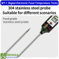 WT-1 Portable Digital Kitchen Thermometer BBQ Meat Water Milk Oil Cooking Food Oven Thermometer Electronic Probe With Tube by Electrica. 