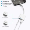 USB Type C to 3.5mm Audio Adapter With Charging Port 2 in 1 Dual Port Aux Headphone Jack Connector For Type-C Models | Earphone Converter Aux Audio Sound Cable With Type-C Charging Jack Headset Splitter Music Converter - High Quality. 