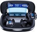 Wireless  Bluetooth Earphones/Headphones, 180H Playtime Ear Buds IPX8 Waterproof Bluetooth Earphones, in-Ear Headphones with LED Display Touch Control for Sport/Work Model U-AIR4(Black). 