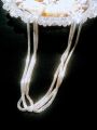 1 Classic Silver Snake Chain Necklace – Fashion Jewelry – Lightweight & Glossy. 