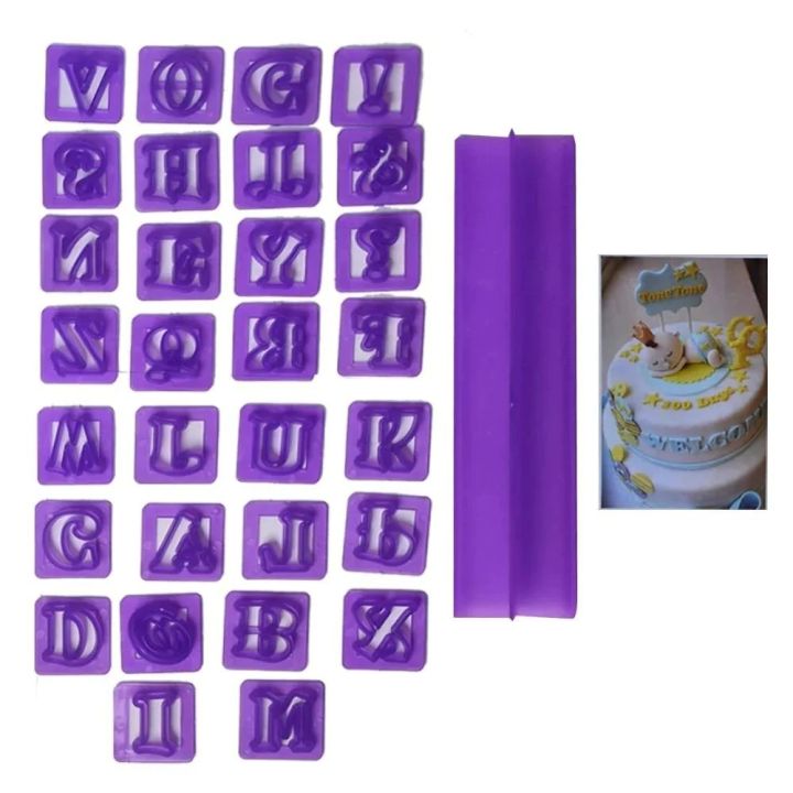 Alphabet Letter Cutter Set With Symbols 31Pcs Set Plastic