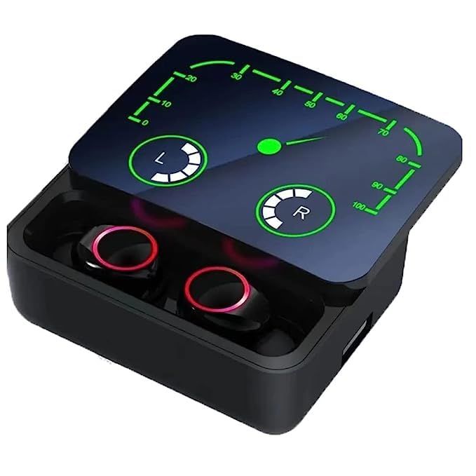 M90 Max Headphone Gaming ENC Noise Cancelling Earphones M90 Pro Ture Wireless Earbuds with LCD Sliding Charging Case