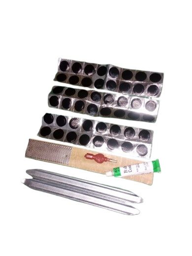 Bicycle%20Flat%20Tire%20Repair%20Kit%20Tool%20Set%20Fetal%20Portable%2048%20Rubber%20Patch%20Best%20Quality%20motorcycle/bike/cycle%20tyre%20puncture%20kit%20-%20Image%205