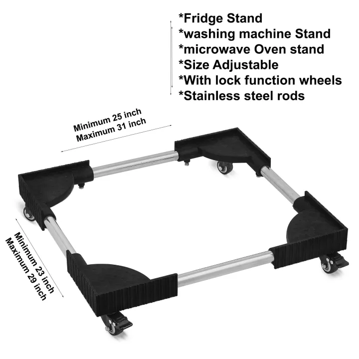 Fridge%20Stand%20with%20Wheels%20Adjustable%20Size%20Stand%20Black%20Base%20for%20Refrigerator%204%20Strong%20Feet%20locked%20option%20Wheels%20multipurpose%20Cabinet%20Stand%20Adjustable%20Refrigerator%20stand%20-%20Image%204