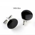 Sample Black dark blue Stud Cufflinks For Men Shirt Luxury And Beautiful - Complete Your Formal Look With These Stylish Cufflinks. 