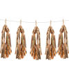 ROSE GOLD COLOR TASSELS - PACK OF 4 TASSELS WITH RIBBON. 