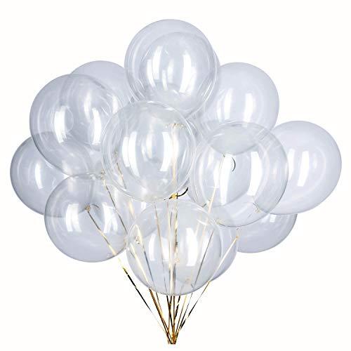 10pcs Pack - Clear Balloons Transparent Balloons Helium Balloons Clear Latex Balloons Party Decorations Supplies