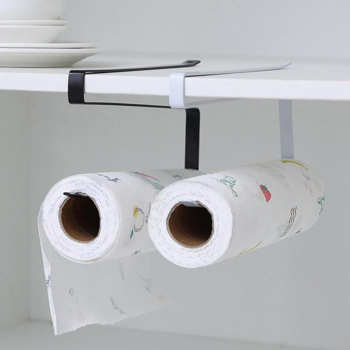 Door Cabinet Hanging Paper Towel Storage Rack Iron Cabinet Partition Layer Roll Paper Holder