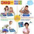 Educational 3D Mosaic Puzzle Game for Kids - 490pcs Multi-Color Creative Pattern with Cards. 
