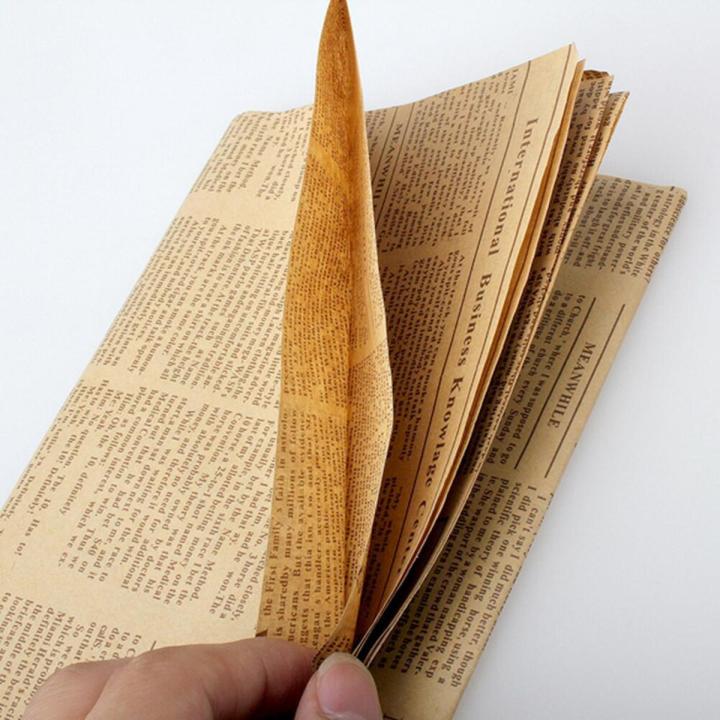 【NEW】 Wrapping Paper Vintage Newspaper Gift Wrap Artware Packing Package Paper Christmas Kraft Paper Book Color Accessories 52X75cm