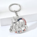 【VA VA VOOM】New York Liberty Statue Keychains For Men San Francisco Golden Bridge Key Chain Empire State Building American Keyring. 