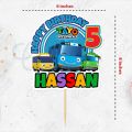 TAYO the little bus Theme CUSTOMIZED Digital Cake Topper for Boy or Girl 1st Birthday Party Celebration & Perfect Birthday gift with Any Name. 