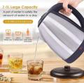 National Electric Kettle - Hot Water Electric Kettle - Big Size 2.0L Stainless Steel Electric Tea Kettle & Coffee Kettle - BPA-Free Water Warmer with Fast Boil, Auto Shut-Off - 1 Year Warranty. 