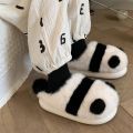 Cozy Soft Winter Panda Slippers Fluffy Animal Panda Plush Slides Cute Thick Sole Girls. 